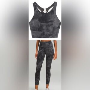 Like New-Lululemon Wunder Train Matching Set Size 6 Diamond Dye Grey